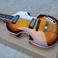 Basse à 4 cordes Sunburst haut de gamme, style Hofner, excellent rapport qualité-prix, sensation et son superbes