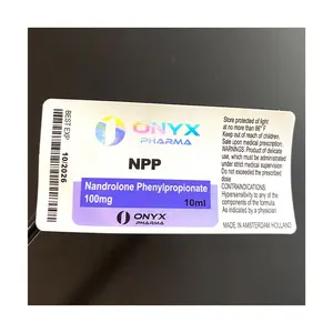 Flakon etiket ve kutu 100 - NPP100mg baskılı oniks pharma etiket özelleştirilmiş 10 ml flakon etiket etiket 10 ml flakon çıkartmalar