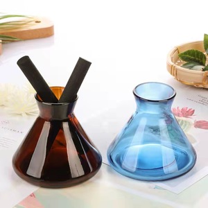 Botellas de vidrio vacías personalizadas en forma de cono de 200 ml, de lujo, en color ámbar y negro, para difusor de varillas, con varillas, ambientador, botella de perfume - Product Image 5