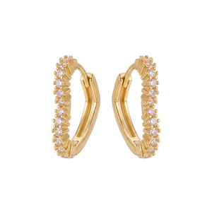 Boucles d'oreilles en forme de cœur en alliage de cuivre plaqué or 14 carats, bijoux tendance, cadeau - Product Image 4
