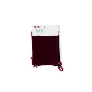 Borsa in Velluto 10x13 Cm Bordeaux 2 Pezzi - Product Image 1