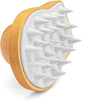 Brosse en bambou pour masser le cuir chevelu, exfoliant pour la tête avec poils en silicone, brosse à shampooing, produit très vendu