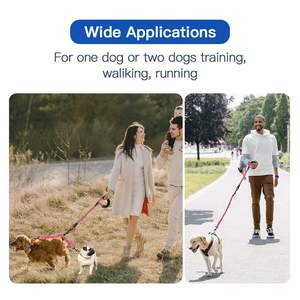สายจูงสุนัขคู่แบบหมุนได้สายจูงสุนัขสองชั้นแบบไม่พันกันสายจูงฝึกเดินสำหรับสุนัขขนาดใหญ่ขนาดกลาง - Product Image 3