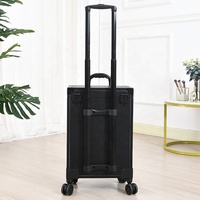 Boîte de rangement pour outils de manucure professionnelle avec logo personnalisé, chariot en aluminium avec table pour salon