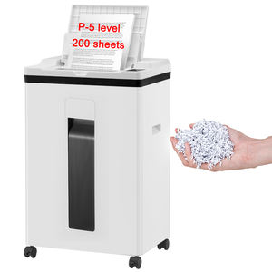 Trituradora de Papel Eléctrica de 22L con Alimentación Automática para 200 Hojas, Microcorte, Uso Doméstico y de Oficina, con Ruedas - Product Image 1