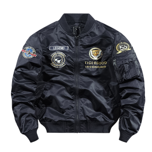 2021Tiger Mô Hình Thêu Phi Công Áo Khoác Phổ Biến Máy Bay Ném Bom Thể Thao Giản Dị Áo Khoác Nam - Product Image 4