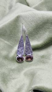 Pendientes Elegantes y Étnicos Hechos a Mano en Plata de Ley 925 con Piedra Preciosa de Ametrina, Joyería Curativa, Regalo Hecho a Mano para Ella - Product Image 6
