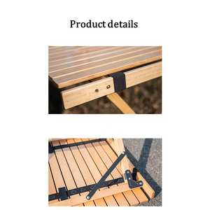 Se plie à plat pour le stockage pliante fournisseurs de table de camping en acier inoxydable - Product Image 3