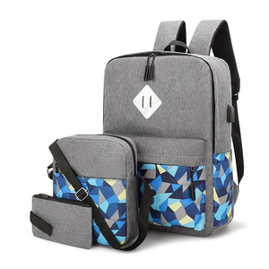 Wholesale Hot <b>Sale</b> 3pcs/set Laptop Backpack <b>Men</b> Fashion Business Computer Storage <b>Bag</b> with USB Charging Port - Product Image 1