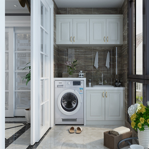 Mueble de Lavadero Moderno Independiente de Alta Calidad, Impermeable, con <span class=keywords><strong>Lavadora</strong></span>, para el Hogar - Product Image 1