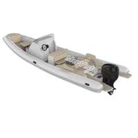 Bateau semi-rigide en aluminium Hypalon pour yacht sportif, moteur hors-bord disponible, fourni par l'usine