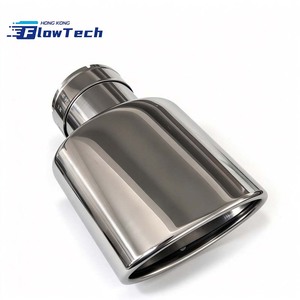 ปลายท่อไอเสีย FlowTech SS304 รูปวงรี ขนาด 170x125x75 มม. ช่องทางเข้า 60 มม. สำหรับ Mercedes-Benz W204 C200 C260 C300 C63 AMG แบบปลายท่อเดี่ยว - Product Image 1