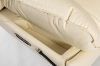 VANBOW Wohnzimmer Moderner Multi-Position Single Power Lift Recliner Bequemer Sofas tuhl aus weißem Leder mit Telefon halter