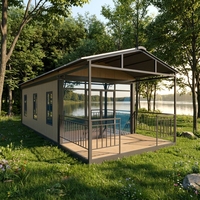 Maison préfabriquée hors réseau à énergie solaire avec panneaux solaires pour l'hébergement de camps de construction isolés