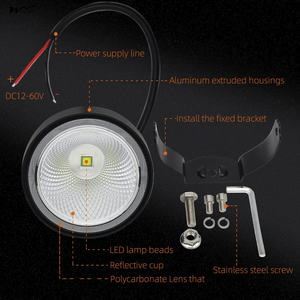 ไฟตัดหมอกขับรถออฟโรดทรงกลม 2 LED Pod สว่างเป็นพิเศษขนาด 4 นิ้ว ไฟเสริมทํางาน ไฟระบายน้ํา - Product Image 3