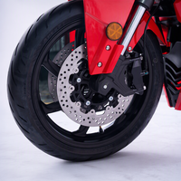 Electric Sportbike 72V Mid Drive ABS Gold Inverted Fork Radial 4-Piston Chain Drive Racing Motorcycle Adult E-Moto