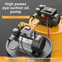 Pompe à huile électrique 12V/24V/220V, centrifuge auto-amorçante à haut débit en fer, distributeur de carburant, pompe à carburant diesel mobile pneumatique