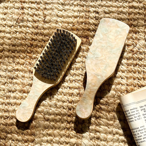 Brosse à cheveux de luxe écologique pour femmes et hommes Palette de bambou en acétate de cellulose Peigne commun de style mode pour usage domestique - Product Image 6