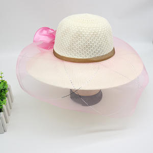 Chapeau de paille à large bord de style coréen pour femmes Casquette de pêcheur de <span class=keywords><strong>protection</strong></span> solaire d'été pour la plage - Product Image 2