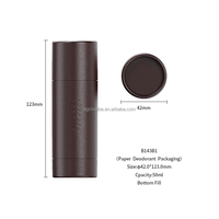 Conteneur de déodorant en stick de luxe en argent de 15 ml, 30 ml, 50 ml, 75 ml pour emballage cosmétique