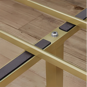 Gold Metal Canopy <b>Bed</b> Frame Four Poster Metal <b>Bed</b> No Box Spring Needed for Hotel Apartment Bedroom - Product Image 6