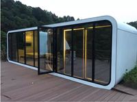 Capsule de Luxe Écologique de 40 pieds en Panneaux Sandwich Préfabriqués – Dortoir Moderne, Hôtel Mobile, Cabine, Appartement de Camping, École, Parc