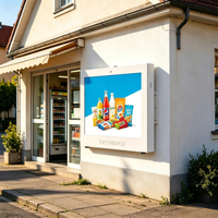 Affichage numérique LCD extérieur étanche de 49 pouces à montage mural, kiosque climatisé IP65, luminosité 2500 nits pour parcs et communautés