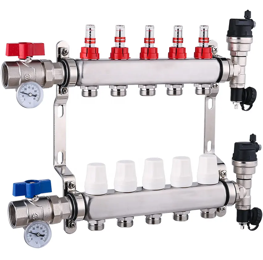 SUNFLY Stainless Steel Manifold Water Collector For Radiant Floor Heating