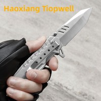 Couteau pliant tactique TOPWELL/Haoxiang VK5980 en acier inoxydable 3Cr13, couteau de poche portable pour le camping en plein air, randonnée, EDC, cadeau OEM