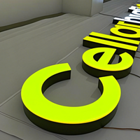 Vente directe d'usine, lettres lumineuses 3D, cadre en aluminium antirouille, rétroéclairage LED, à brancher, pour la maison, la voiture, le café, le restaurant, le pub, le bar