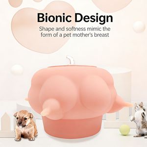 Comedero Biónico Antiasfixia para Mascotas, el Más Vendido, con Base de 4 Tetinas, Comedero de Leche Integrado, Resistente a Mordeduras, No Tóxico, para Hámsteres, Perros y Gatos - Product Image 3