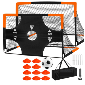 Rete da calcio portatile pieghevole portatile leggera per esterni per bambini ha fissato obiettivi di calcio al coperto per una maggiore durata - Product Image 1