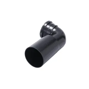 China Good Quality D90 PVC Plastic Black Toilet Discharge Bend Concealed Cistern Drainage Drain Pipe With Seal Rubber
