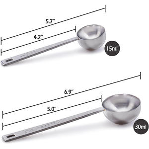 Großhandel Benutzerdefiniertes Logo 15ml 30ml Edelstahl Messlöffel Kaffeebohnen-Schöpflöffel - Product Image 2