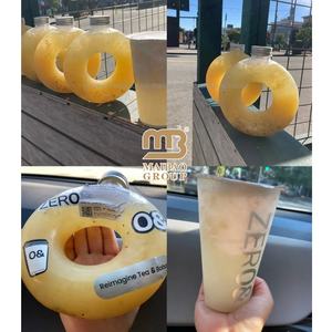 Botella portátil de refrescos con forma de donut, 500ml, 16oz, botellas vacías de plástico para mascotas, botellas de bebidas de refrescos mixtos con correas - Product Image 2