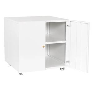 משרד מסחרי רהיטים מדפסת מעמד אחסון ארון עם גלגלים נייד 2 דלתות מדפסת הגשה ארון - Product Image 3