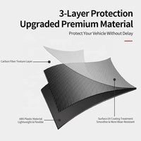 Couverture d'antenne en fibre de carbone ABS, décoration extérieure de toit de voiture, coque de protection pour Honda CRV 2017 à 2022