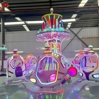 Manège pour enfants en fibre de verre, hélicoptère à commande autonome, pour parcs d'attractions et extérieur, modèle Astro, équipement d'amusement panoramique