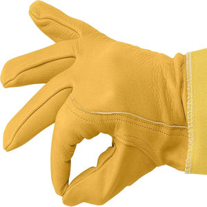 Suministros de fábrica al por mayor, suministros de apicultura, piel de oveja dorada, algodón, piel de oveja, guantes protectores para cultivo de abejas - Product Image 2