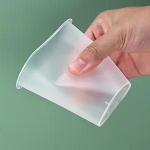 Özelleştirilmiş 90 kalibreli tek kullanımlık enjeksiyon kalıplama kabı 360ml kalınlaşmış buzlu plastik bardak kabarcık çay suyu içecek bardağı