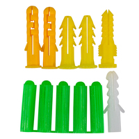 Chevilles murales en nylon jaune vert orange M6 M8 M10, chevilles d'expansion en plastique, chevilles murales en plastique