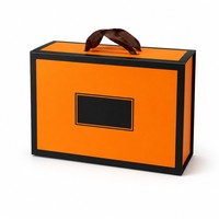 Boîte cadeau magnétique pliable avec logo personnalisé, poignées en ruban, emballage plat en une seule pièce, couleur personnalisée pour l'emballage de bougies, de cadres photo