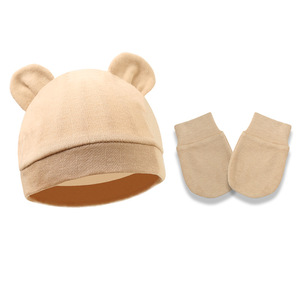 Ensemble 2 pièces bonnet et moufles anti-griffures en coton pour bébé, motif oreilles <span class=keywords><strong>de</strong></span> <span class=keywords><strong>Mickey</strong></span>, 0-3 mois - Product Image 4