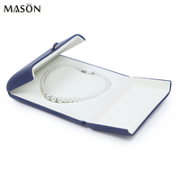 Produit de Nouvelles Idées Boîte d'Emballage de Bijoux de Luxe Boîte d'Emballage de Collier d'Anneau en Cuir Pu Boîtes de Bijoux de Cadeau en Gros