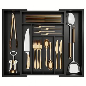 En gros, Boîte de rangement et organisateur de couverts extensible pour tiroir de cuisine - Product Image 2