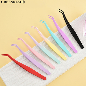 8 màu tùy chọn độ bám dính miễn phí chính xác lông mi <span class=keywords><strong>Applicator</strong></span> phẳng xử lý thép không gỉ lông mi mở rộng <span class=keywords><strong>Clip</strong></span> - Product Image 2