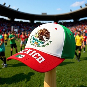 Cappellino da Baseball Classico e Trendy con Stampa della Squadra di Calcio Messicana, Cappelli per Tifosi di Calcio - Product Image 1