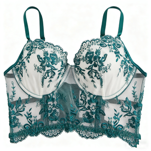 Kadın yeni erotik iç çamaşırı dantel masum-baştan çıkarıcı kesme dantel-up Set çekici seksi balenli sutyen seti - Product Image 2