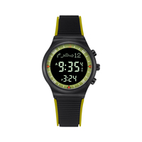 ALFAJR Montre sport islamique pour garçons Montre-bracelet de prière WY-16 Azan Athan Alarme avec calendrier Hijri Boussole automatique Horloge de mosquée Reloj