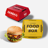 Boîte à hamburger personnalisée et boîte à médicaments en papier - Conception gratuite, boîte à hamburger carrée en papier kraft imprimée sur mesure, jetable